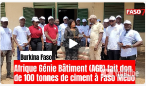 Don de 100 tonnes de ciment a Faso mebo